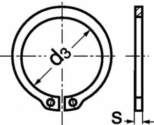 Circlips Extérieurs DIN 471 De 8 Mm - Lot De 100 Pièces - Fixation Robuste